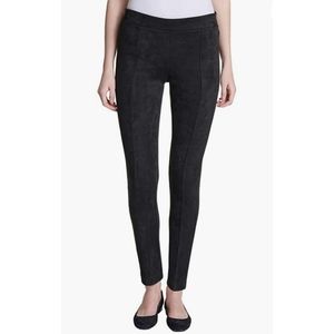 nwt Andrew Marc Super Soft Stretch Faux Suede Pull On Pants, Black M